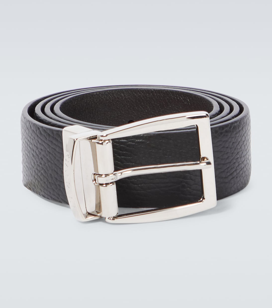 Canali leather belt, black