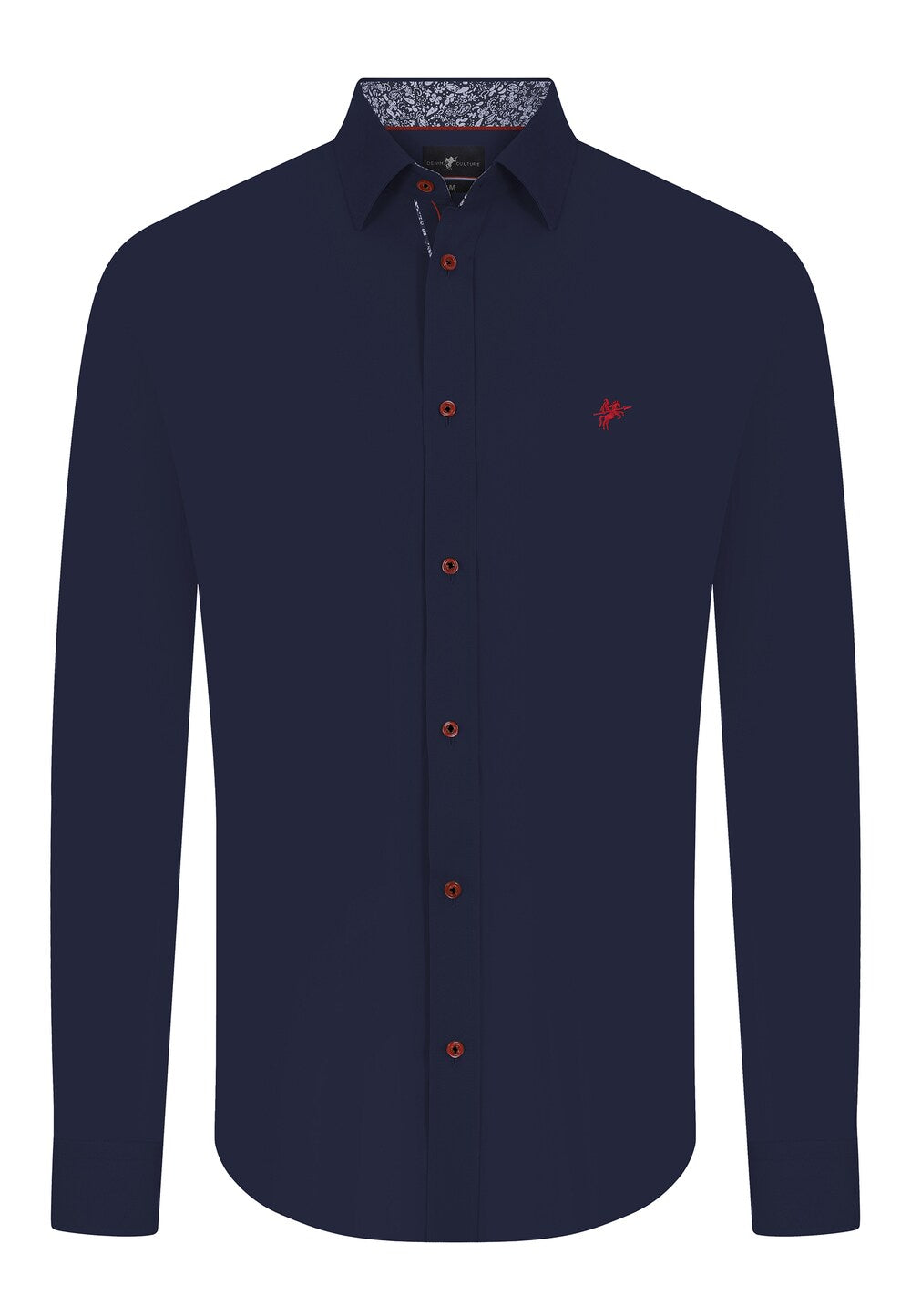 Denim Culture Regular Fit Button-Up Shirt GIANFRANCO, Navy