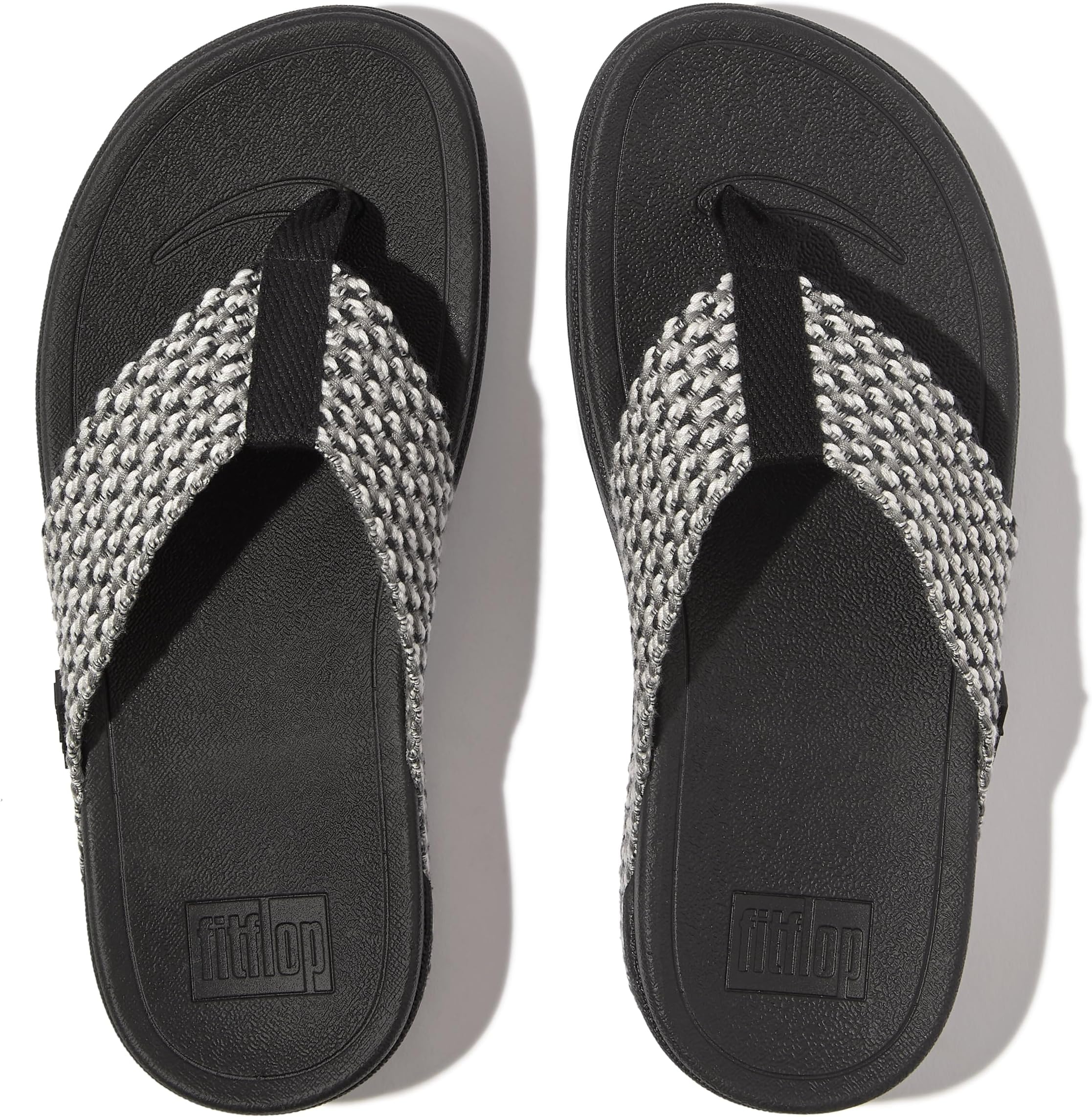 Surfa Multi-Tone Webbing Toe-Post Sandals FitFlop, Black