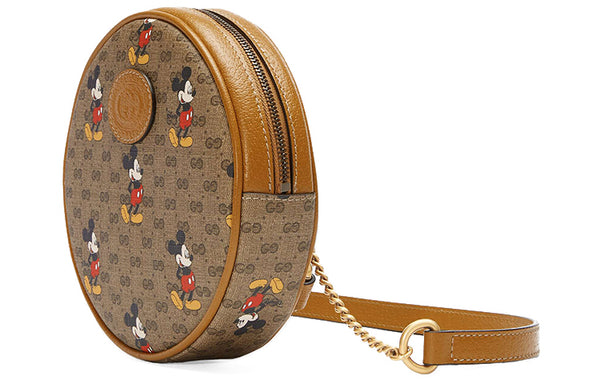 حقيبة ظهر (WMNS) GUCCI xDisney GG Bag باللون الكريمي/البني، البيج