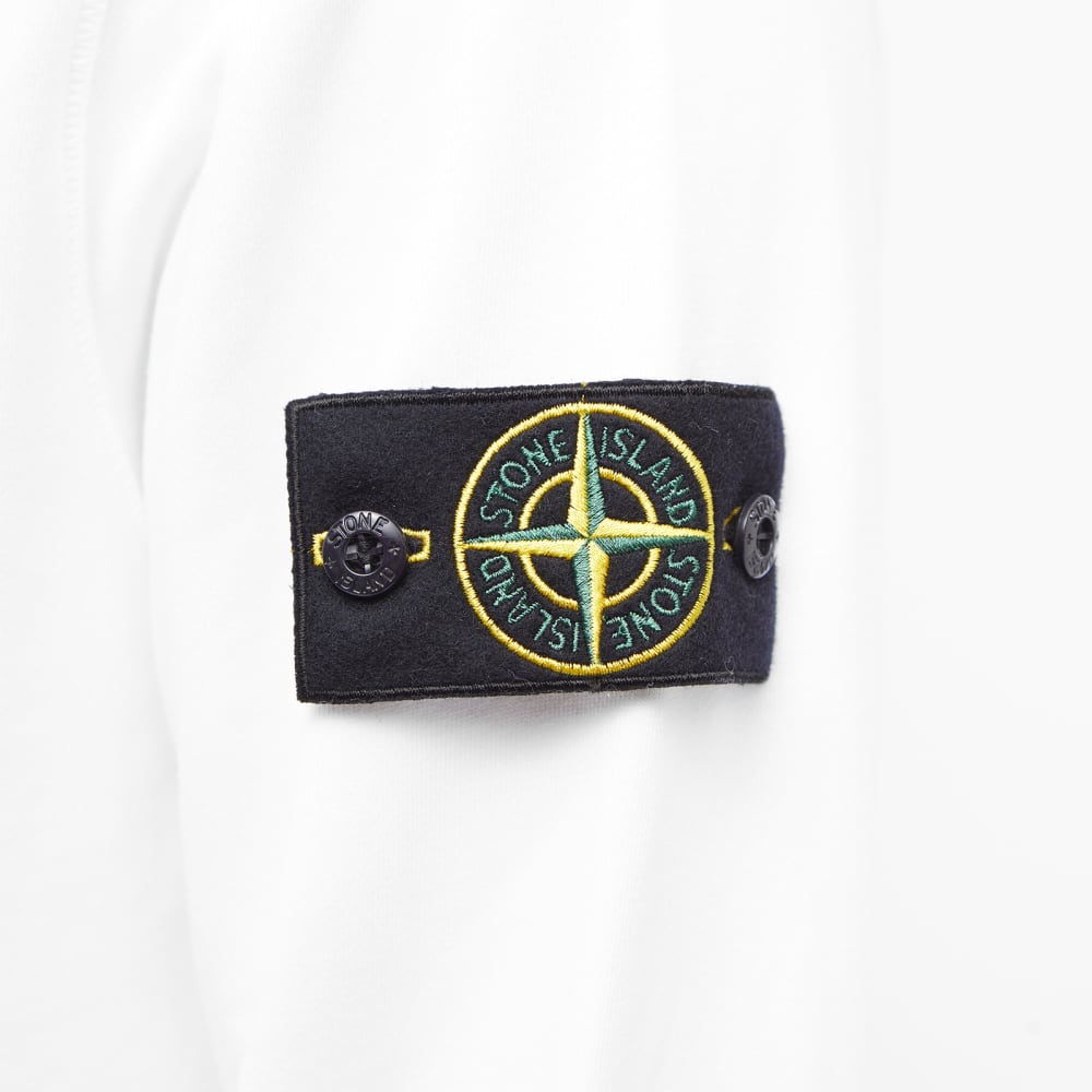 Garment Dyed Stone Island Half-Zip Sports Sweater, White