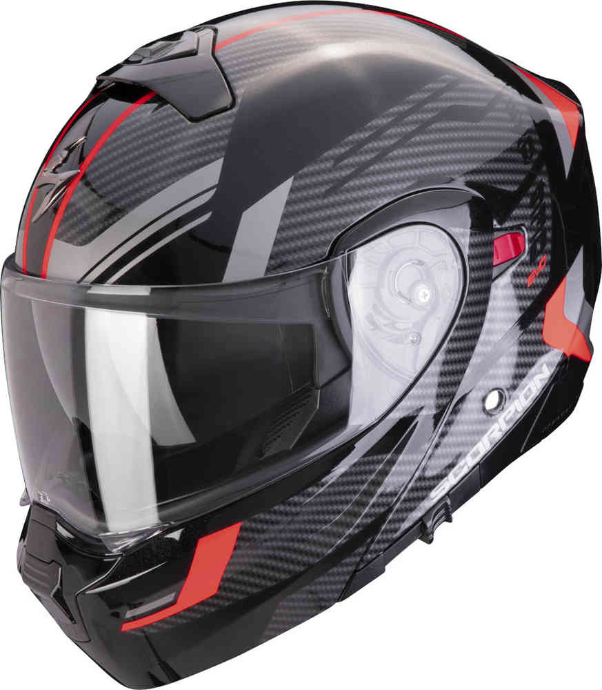 EXO 930 Evo Sikon Scorpion Helmet, Black/Silver/Red