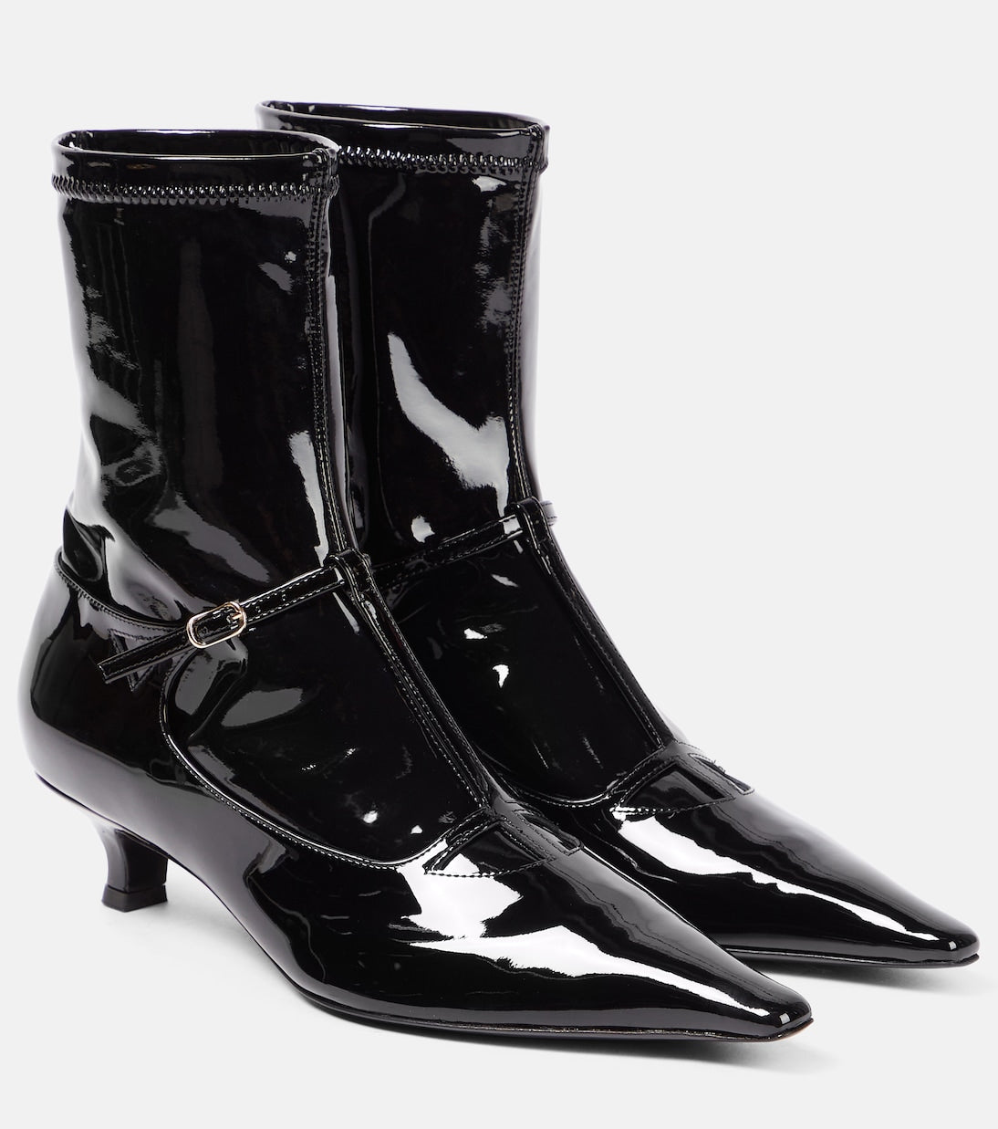 cyd The Row patent ankle boots, black