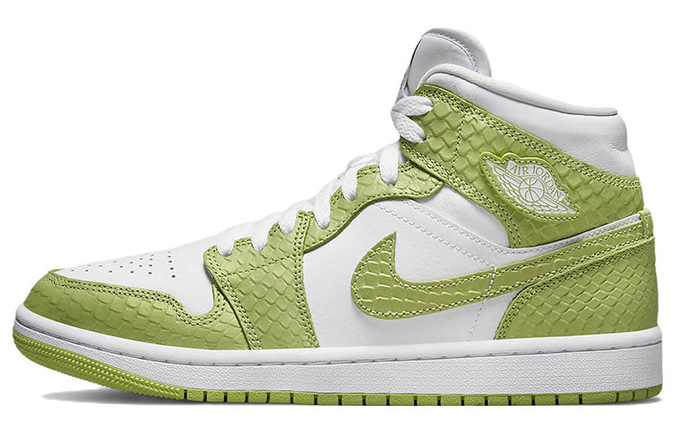 Jordan 1 Mid Green Python (Women)