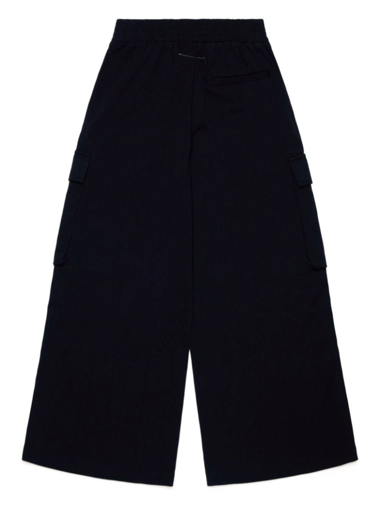 MM6 Maison Margiela Kids Embroidered Wide Leg Trousers Black