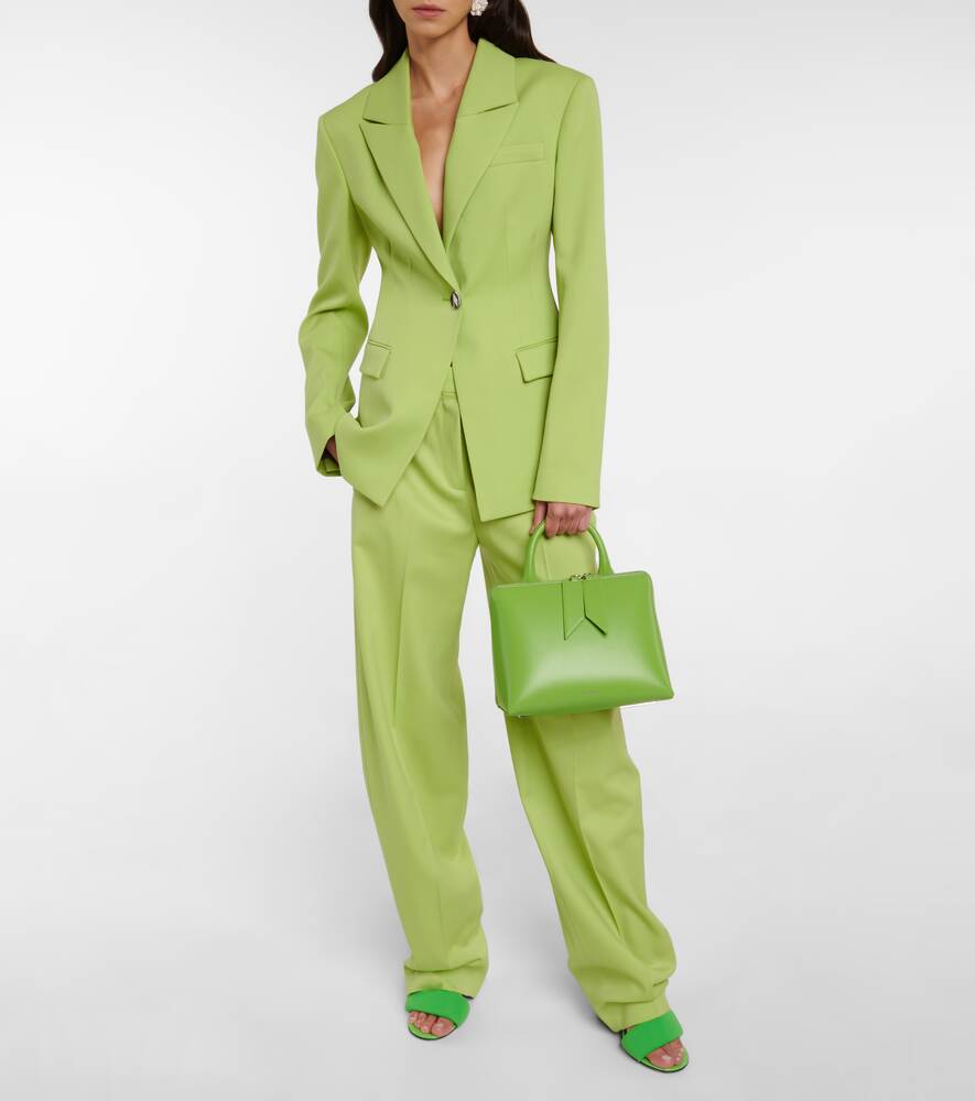 THE ATTICO wool gabardine blazer, green