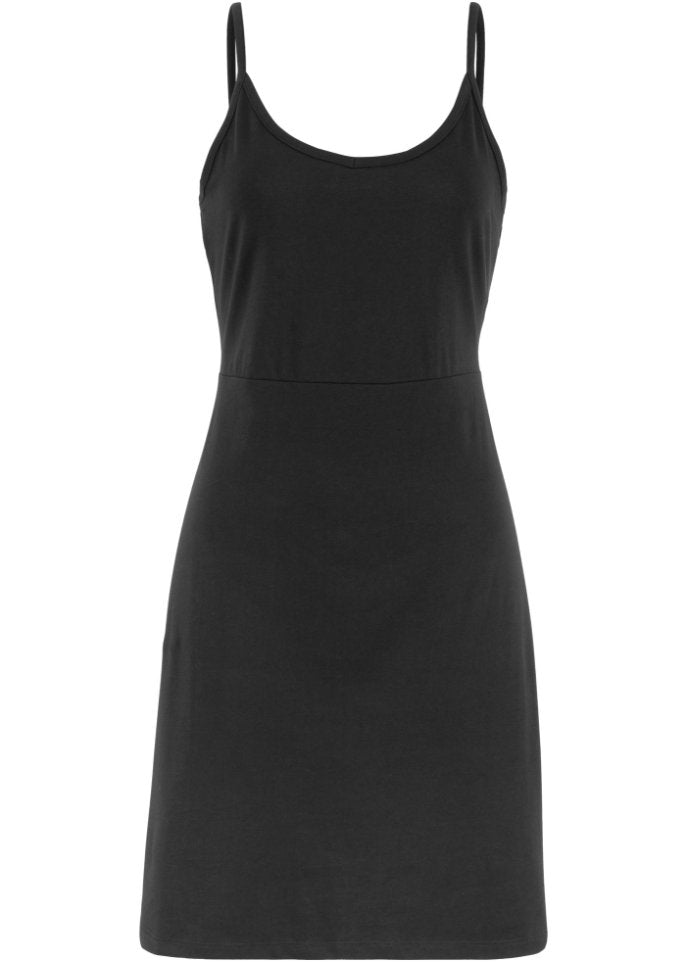 Summer knitted dress with adjustable straps Bpc Bonprix Collection, black