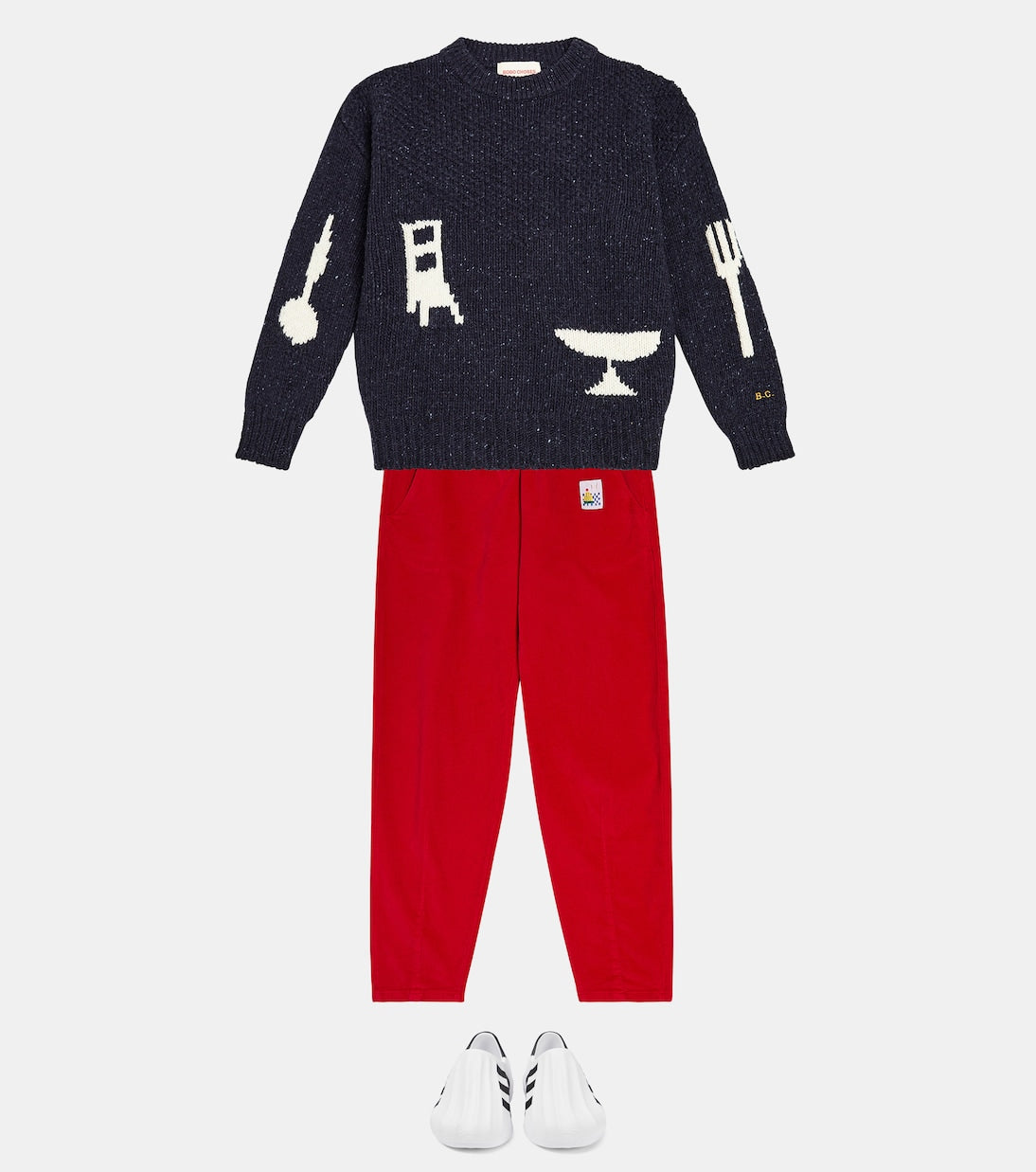 Velvet yummy cake Bobo Choses sweatpants, red