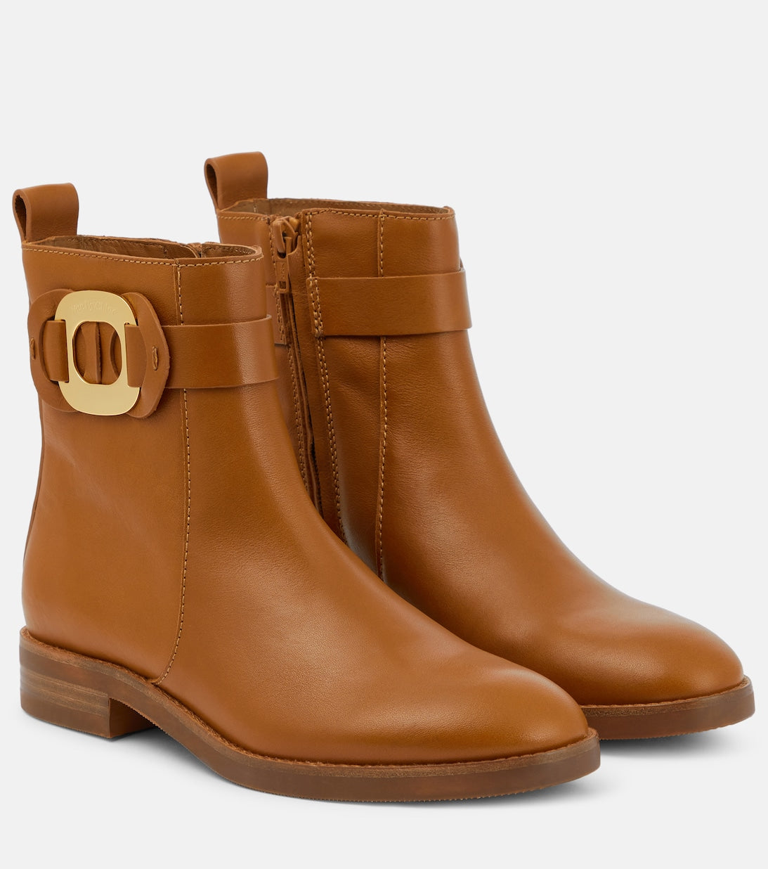 Chany See By Chloé leather ankle boots, brown