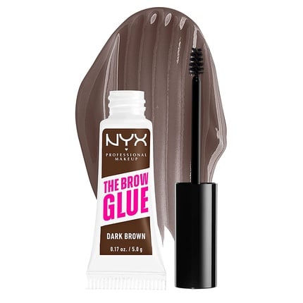 جل الحواجب الملون The Brow Glue Extreme Hold، بني غامق، 0.17 أونصة سائلة، من Nyx Professional Makeup