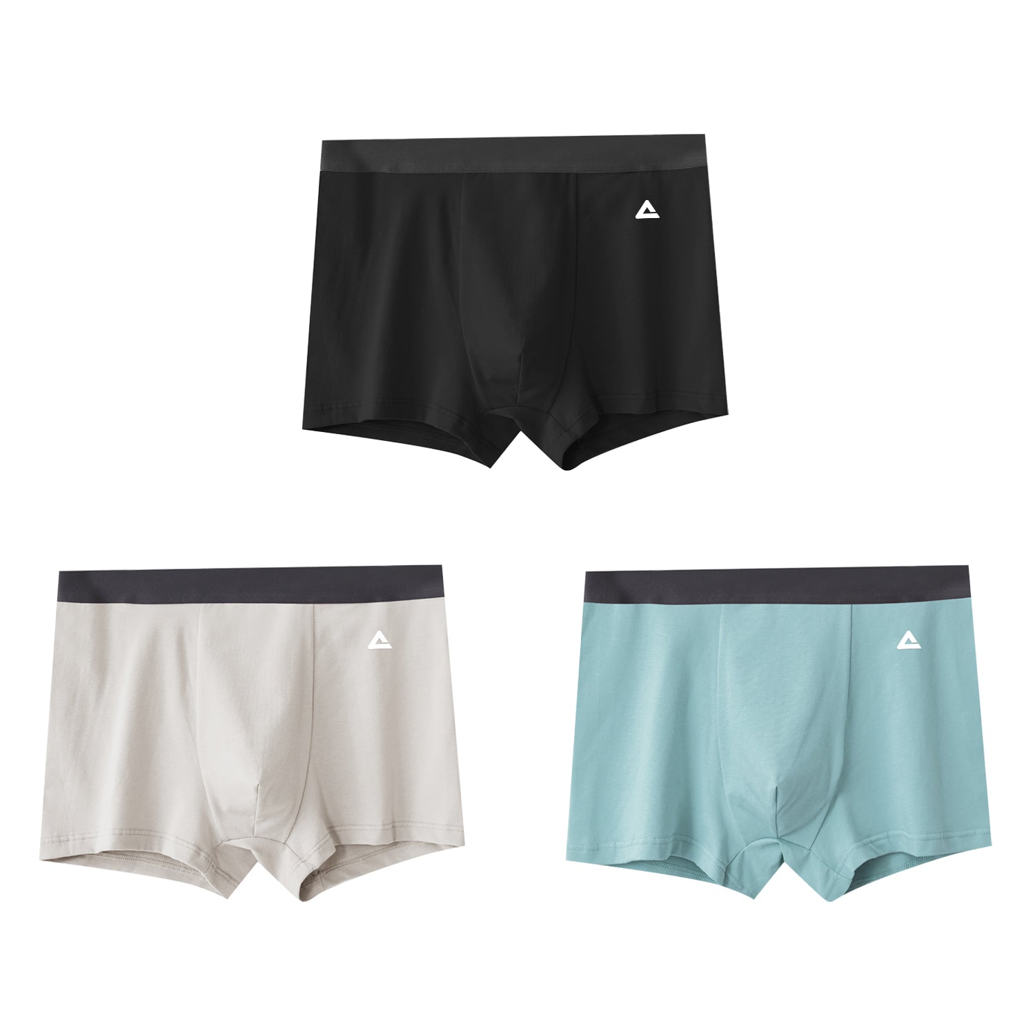 Men's briefs PEAK, Black + light gray + light blue