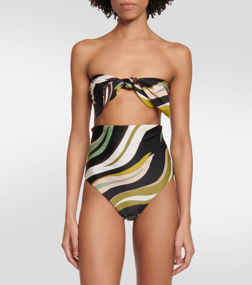 Bikini top with Fiamme PUCCI print, multicolor