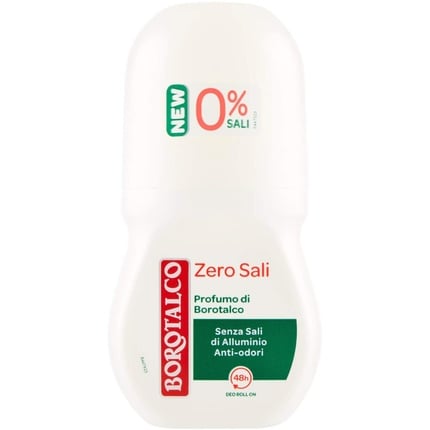 Zero Sali roll-on deodorant absorbs sweat and leaves no stains, 50 ml classic unisex scent, Borotalco