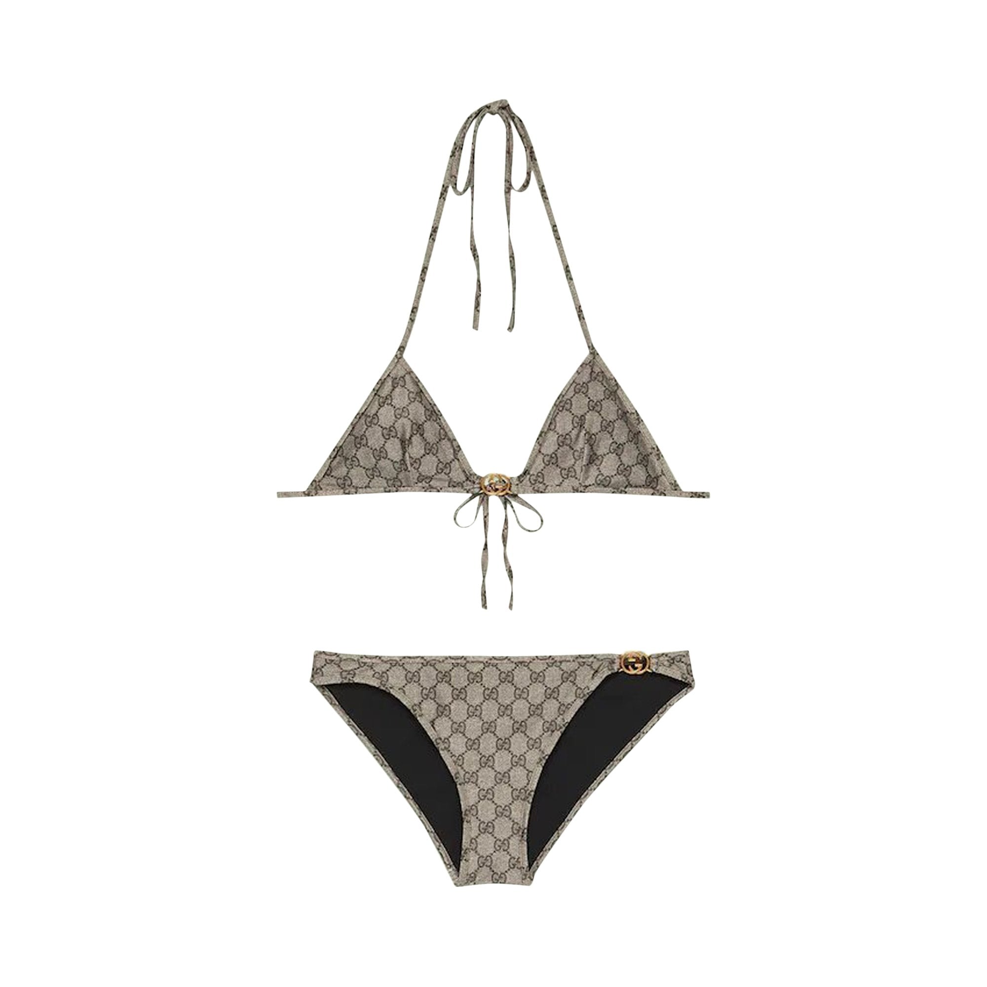 Gucci GG Stretch Jersey Bikini Beige/Ebony