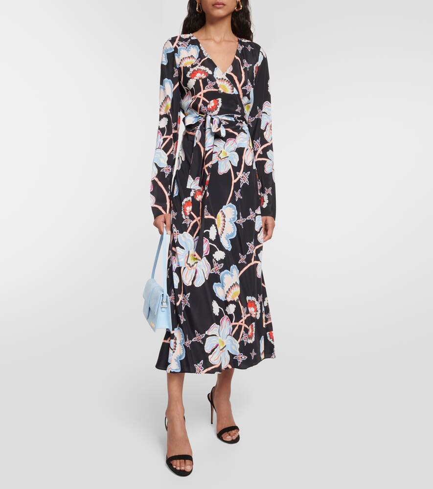 Tilly midi dress with floral print DIANE VON FURSTENBERG, multicolor