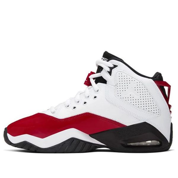 حذاء رياضي (GS) Air Jordan B'Loyal 'White Gym Red'، أبيض