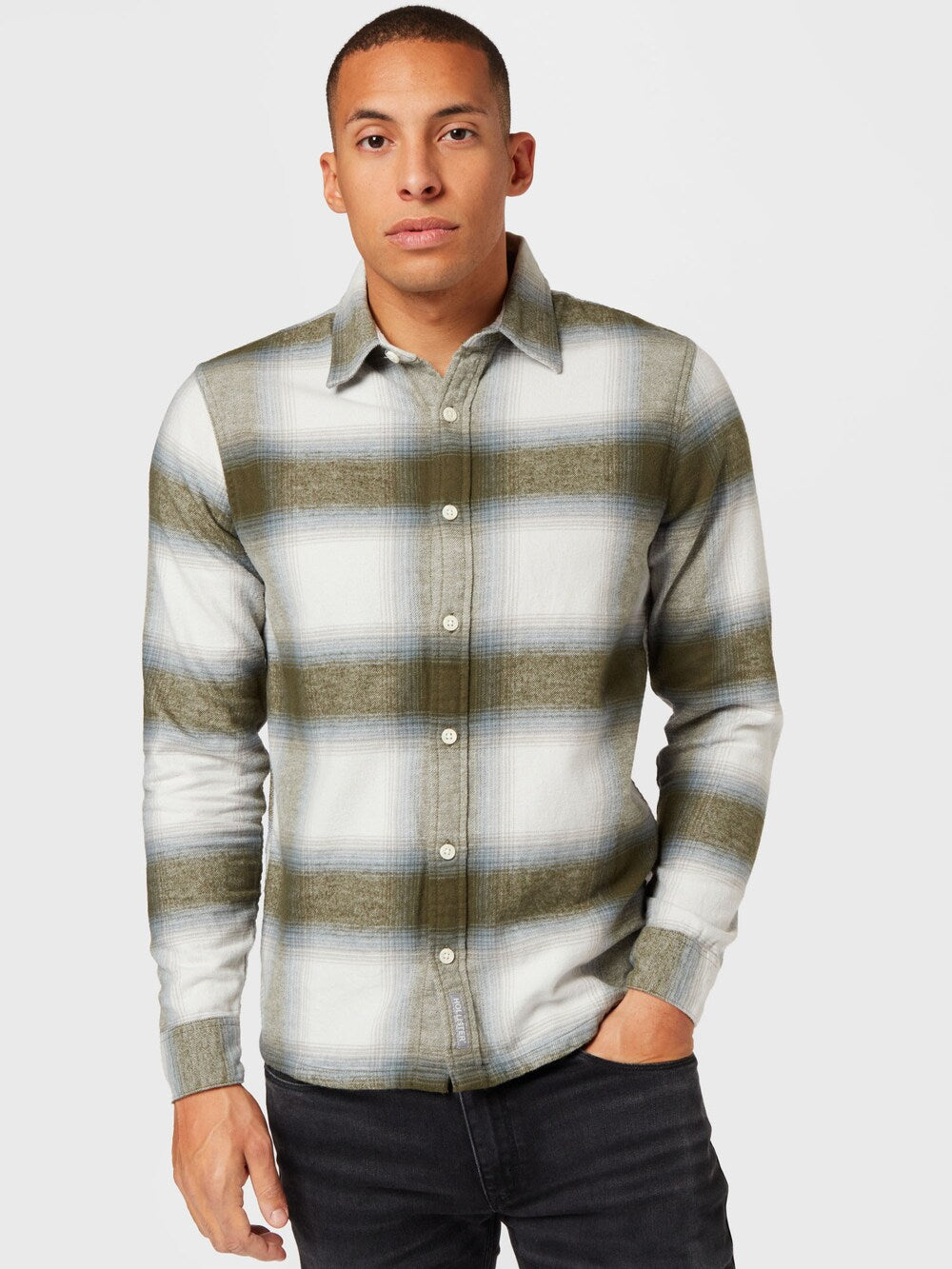 Hollister HOLIDAY Regular Fit Button Down Shirt, Khaki