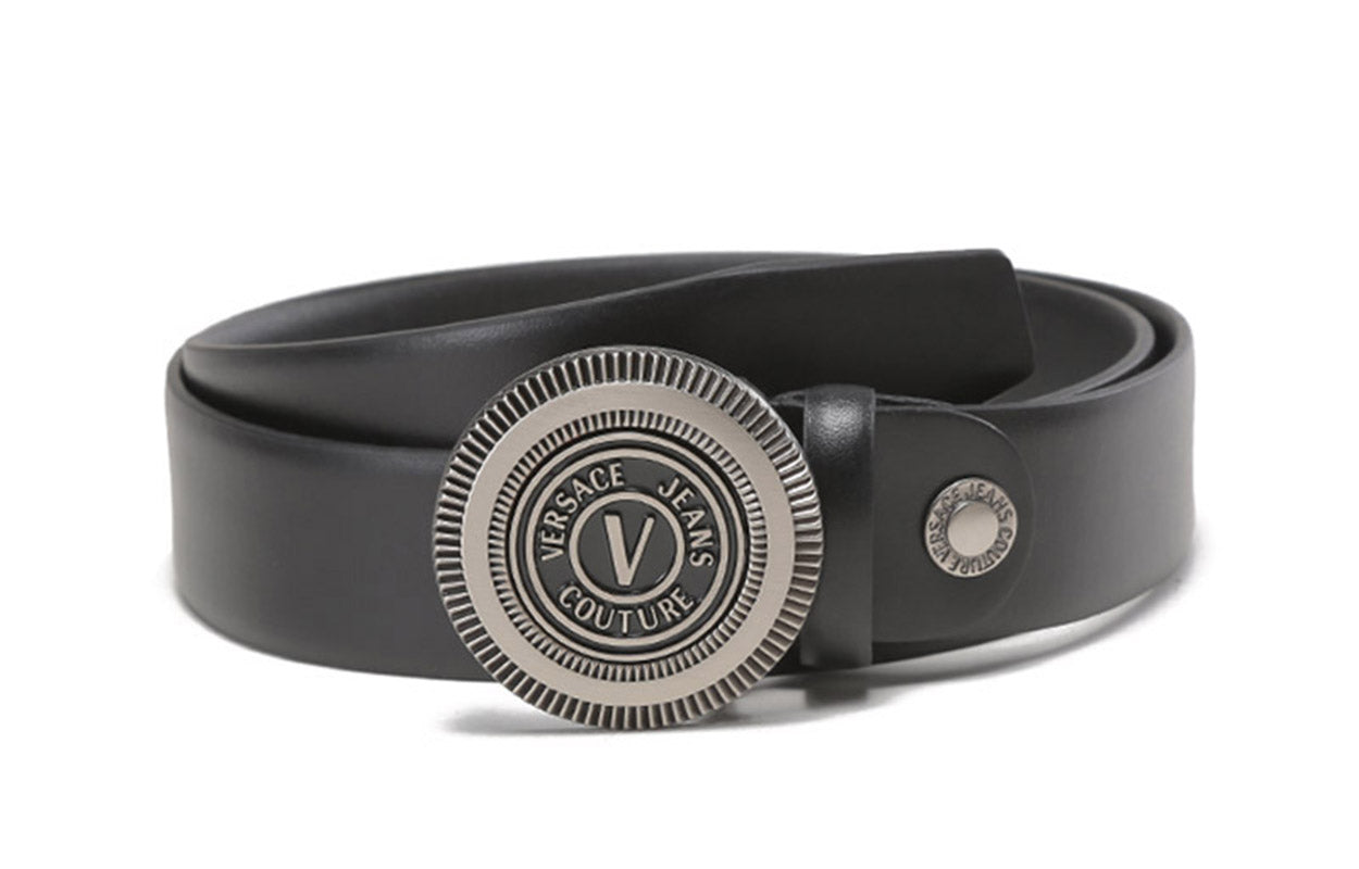 VERSACE JEANS COUTURE Men's Leather Belt, Black