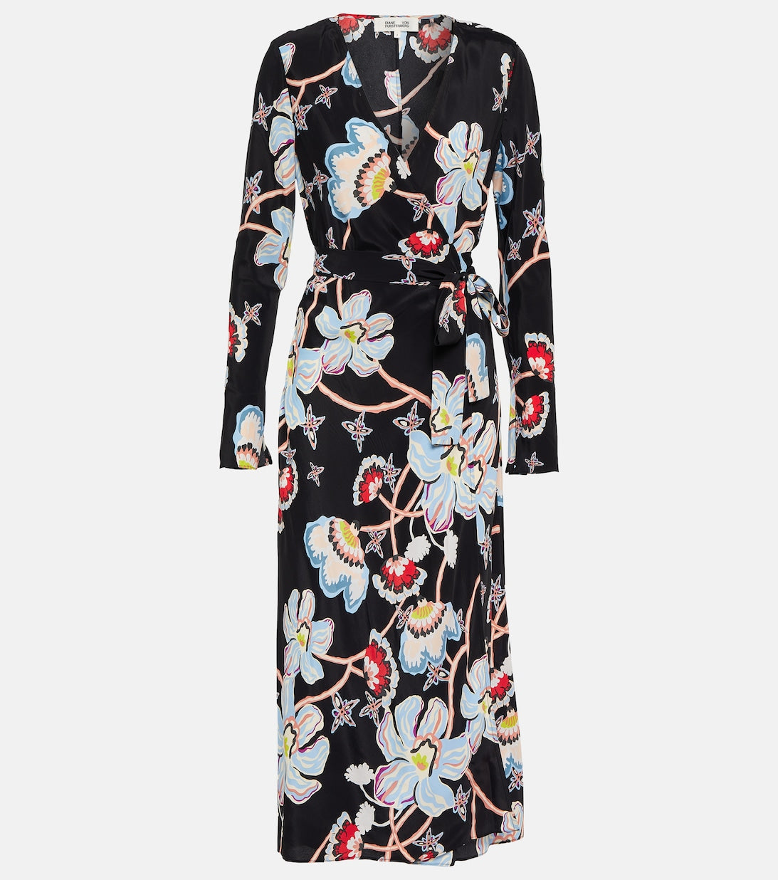 Tilly midi dress with floral print DIANE VON FURSTENBERG, multicolor