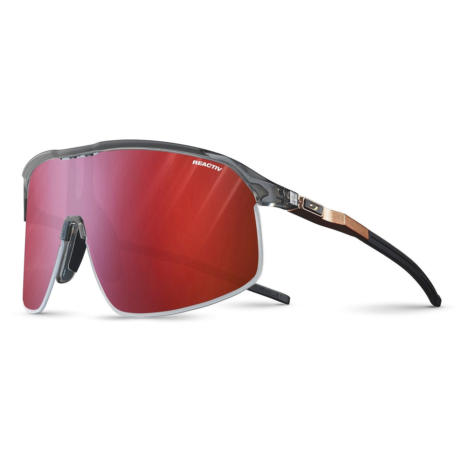 نظارات شمسية Julbo Density شفافة باللون الأسود / النحاسي REACTIV 0-3 عالية التباين