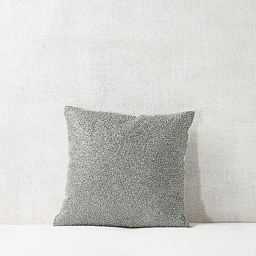 Palmetto Cotton Silk Throw Pillow, 18" x 18" Hudson Park Collection, Silver