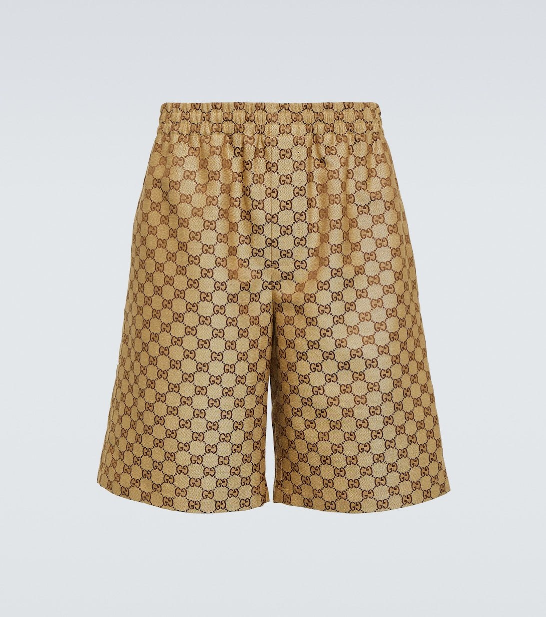 Shorts with GG Gucci logo, beige