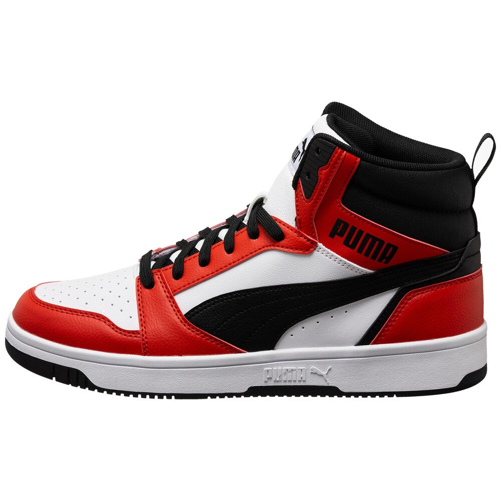 Puma Rebound V6 High Top Sneakers, Red White