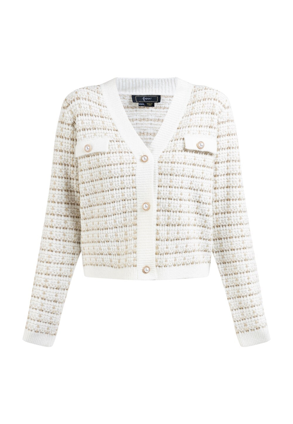 Knitted cardigan Faina, white