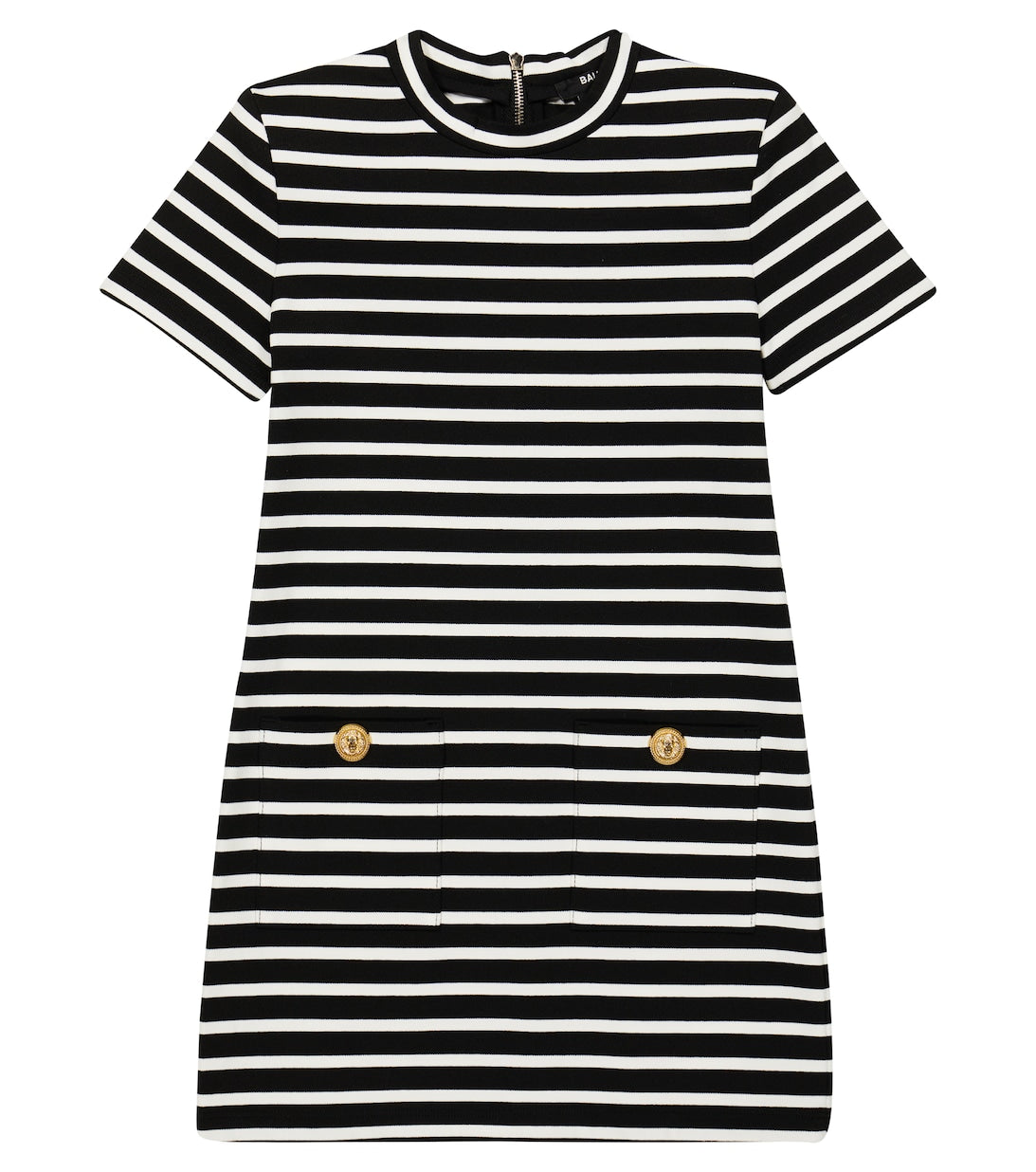 Balmain Striped Jersey Dress, Multicolor