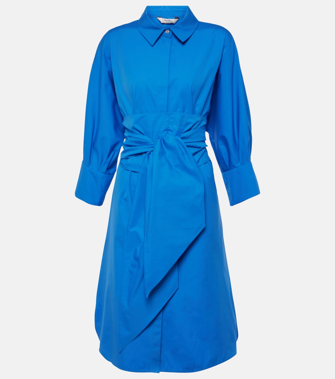 S Max Mara' cotton poplin shirt dress, blue