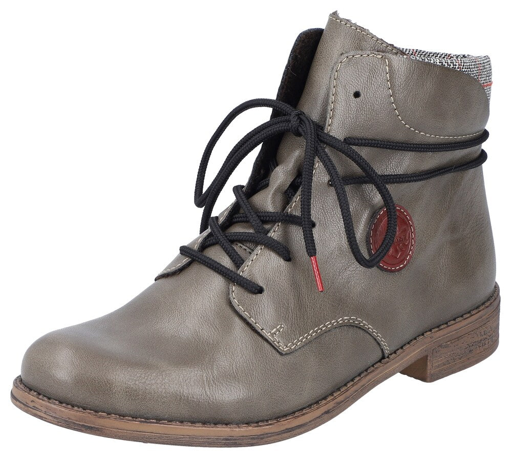 Rieker lace-up ankle boots, khaki