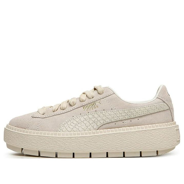 حذاء رياضي (WMNS) PUMA Suede Platform Trace Animal 'Cream y'، لون كريمي