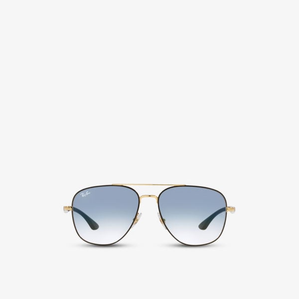 RB3683 Ray-Ban metal aviator sunglasses, black