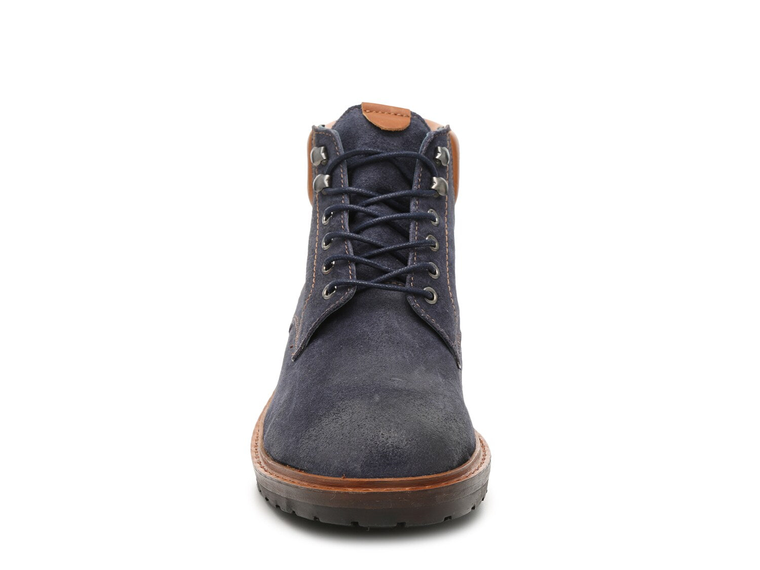 Rustic Asphalt Thro Back Lace Up Boots, Navy