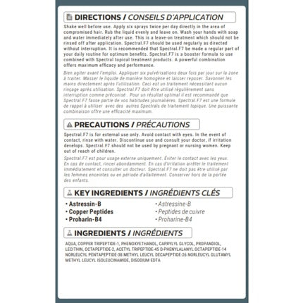 Spectral  7 Serum to improve the effectiveness of hair and scalp with astressin-B 60 ml , Ds Laboratories