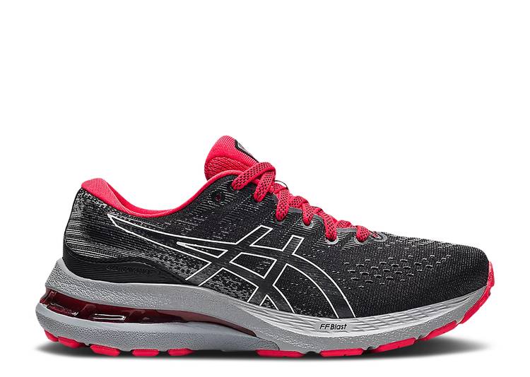 ASICS GEL KAYANO 28 GS 'BLACK ELECTRIC RED' sneakers, black