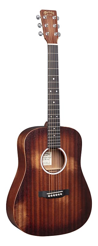 جيتار صوتي Martin DJr-10EL StreetMaster Natural Sapele A/E لليد اليسرى مع حقيبة للحفلات الموسيقية