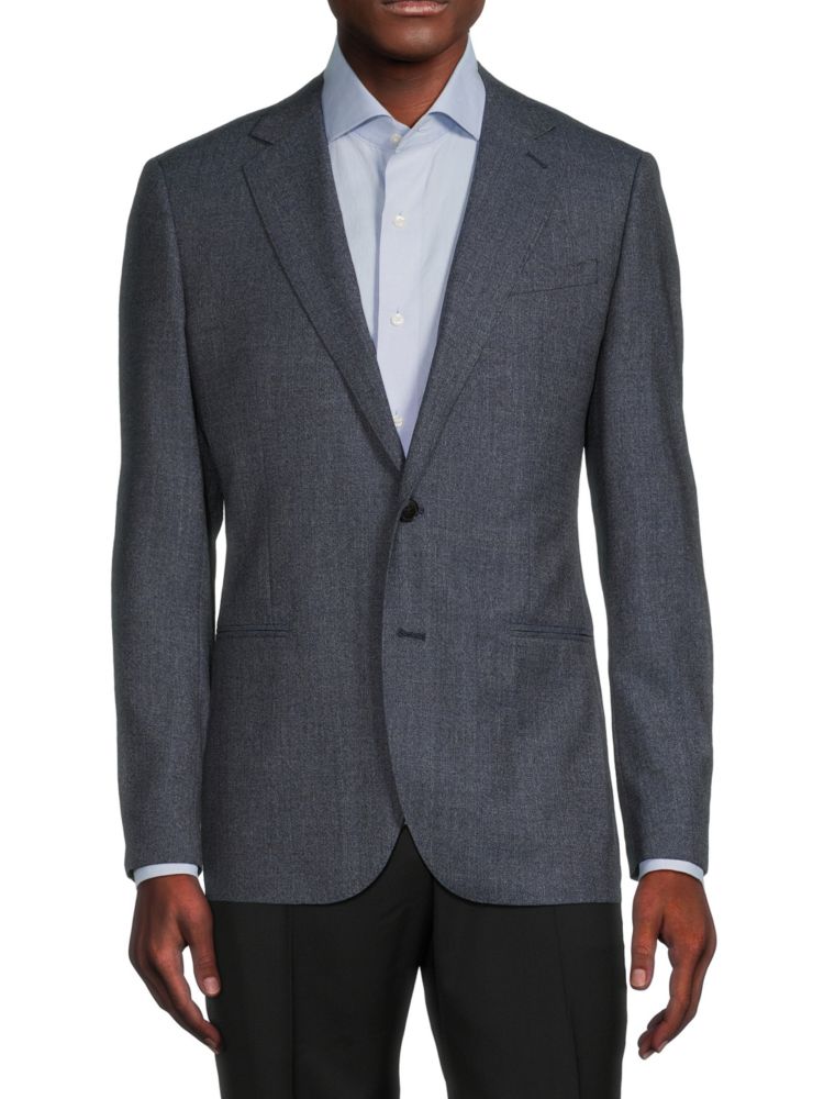 Reiss Single Breasted Wool Blazer in Airforce Blue