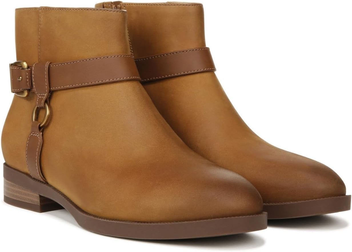 Rhiannon VIONIC Ankle Boots in Cognac Oil Nubuck