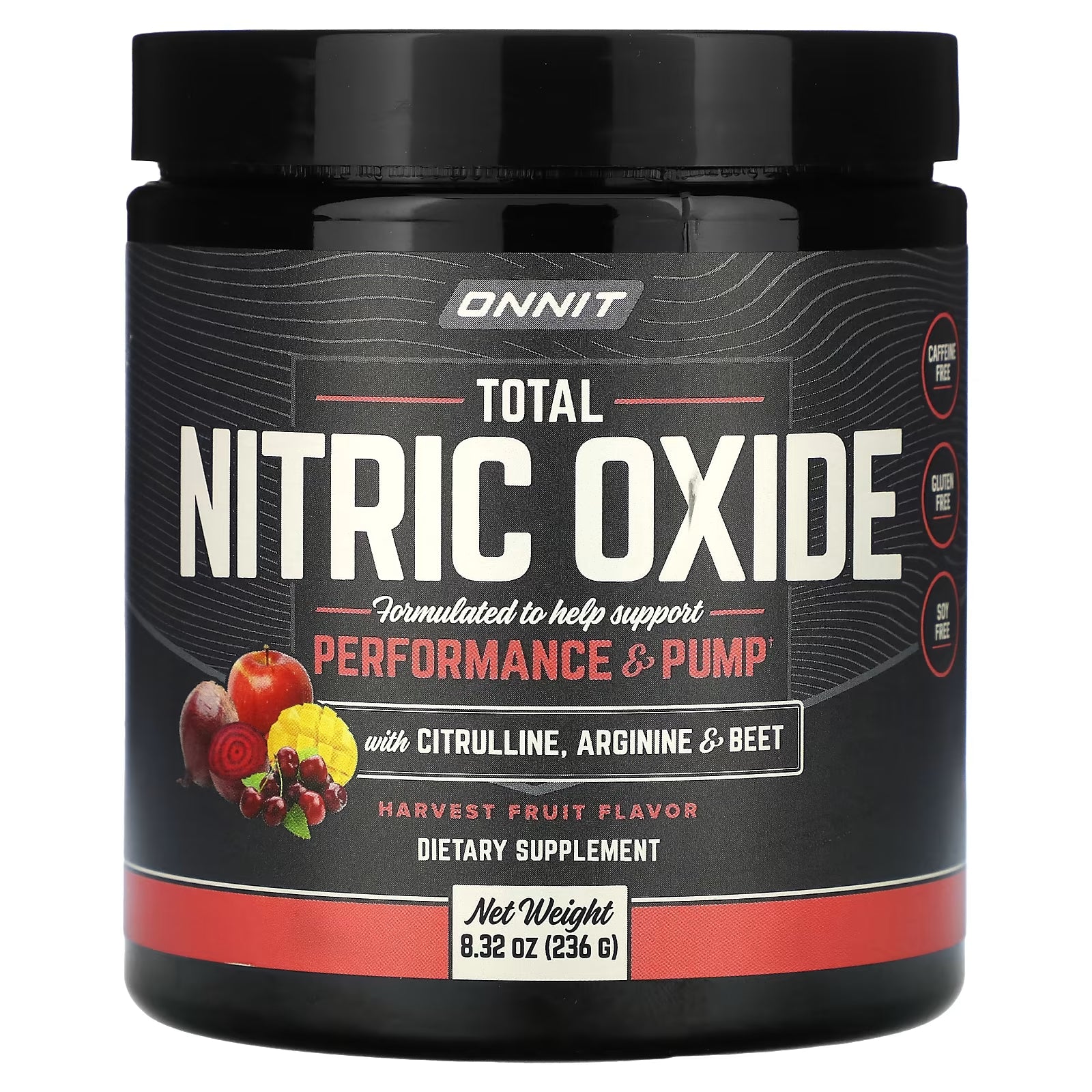 Onnit Total Nitric Oxide with Citrulline, Arginine and Beet Fruit Harvest