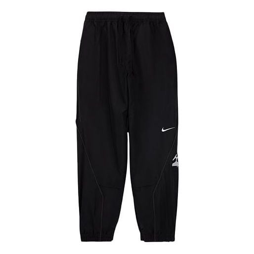 بنطلون رياضي رجالي مطبوع عليه شعار Nike x ACRONYM Crossover بنطلون رياضي/بنطلون رياضي/بنطلون رياضي إصدار آسيا باللون الأسود، أسود