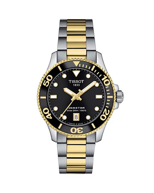 Seastar 1000 watch, 40 mm Tissot, Black