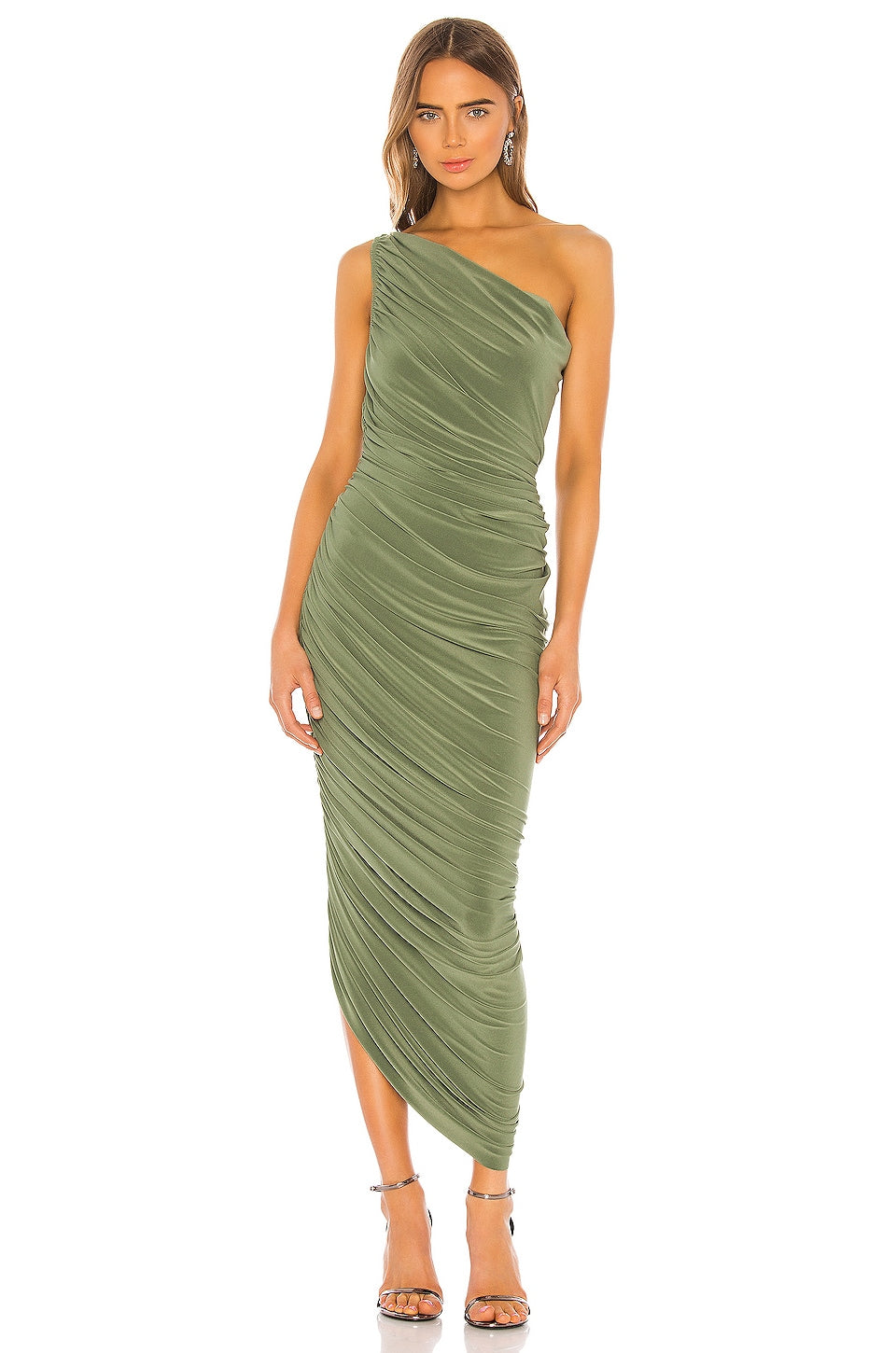 Norma Kamali Diana Gown Dress, Celadon