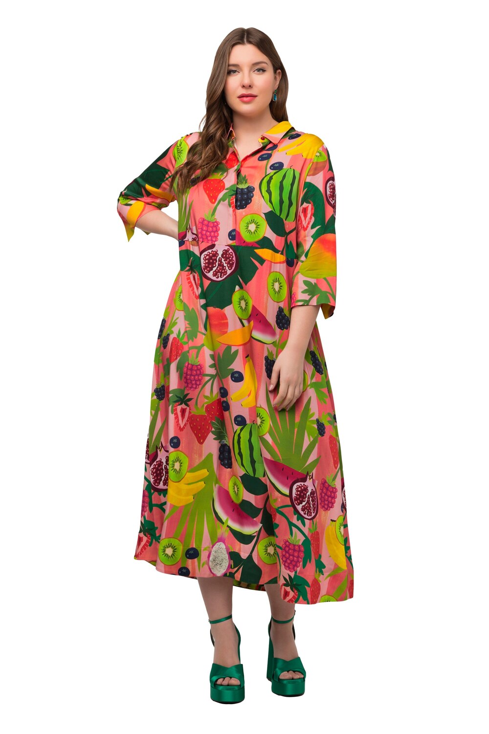 Ulla Popken shirt-dress, mixed colors