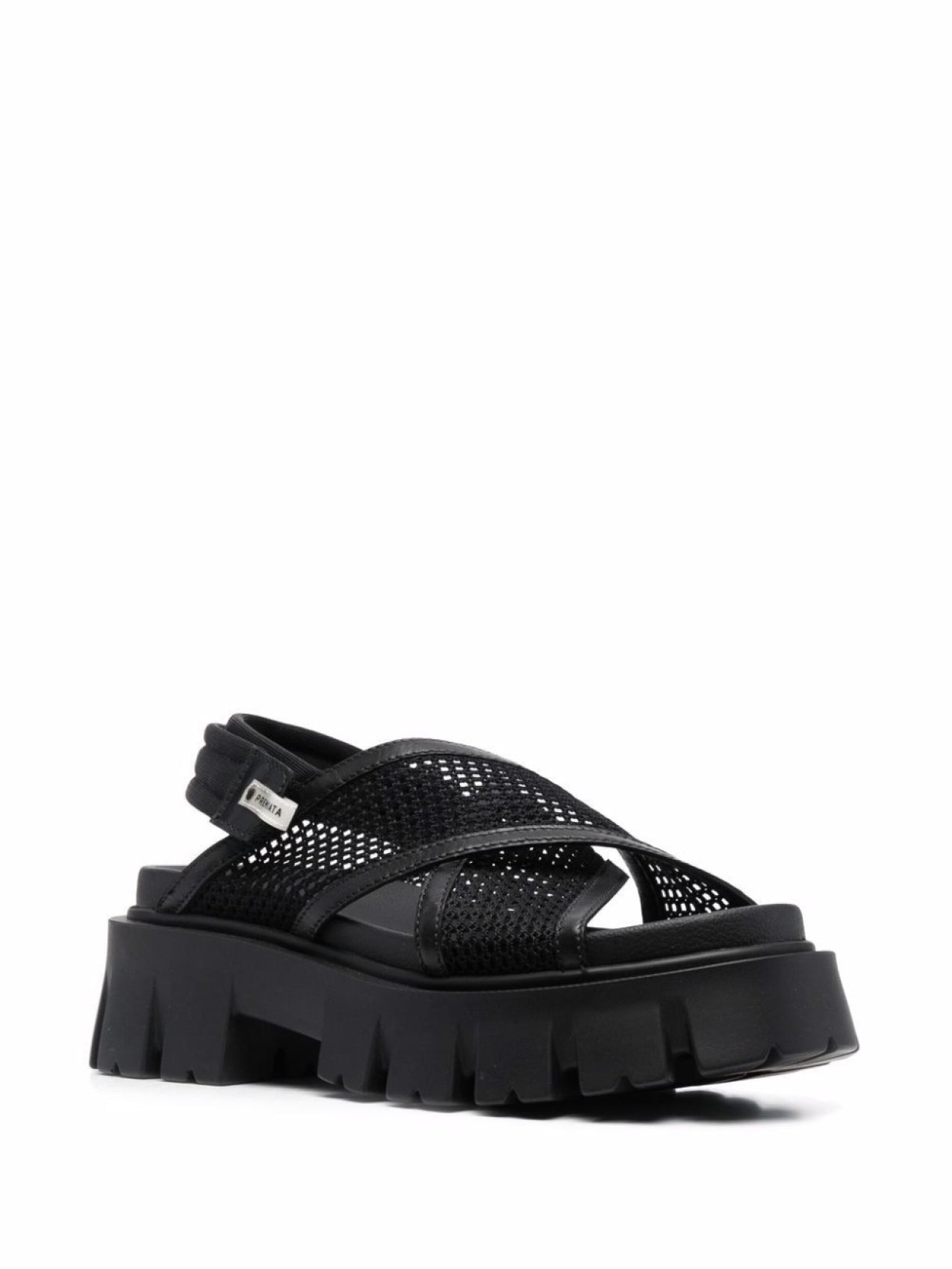 Premiata mesh strap sandals, black