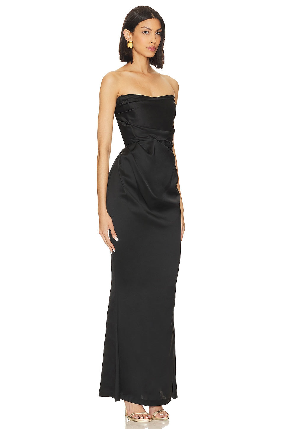 Nookie Emelie Strapless Gown Dress, Black