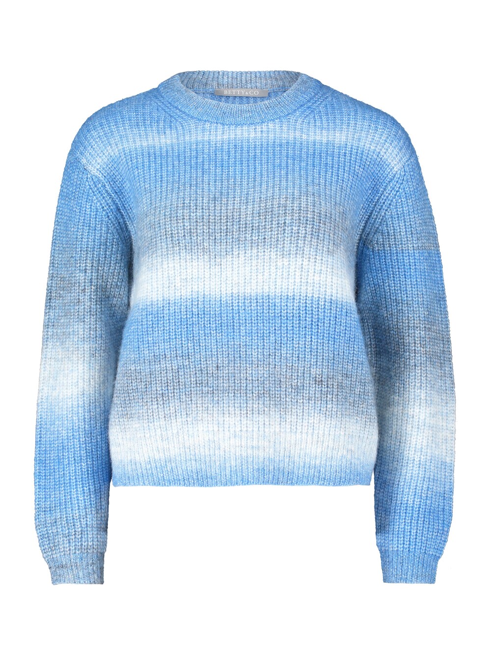 Betty & Co sweater, dusty blue/sky blue/pastel blue