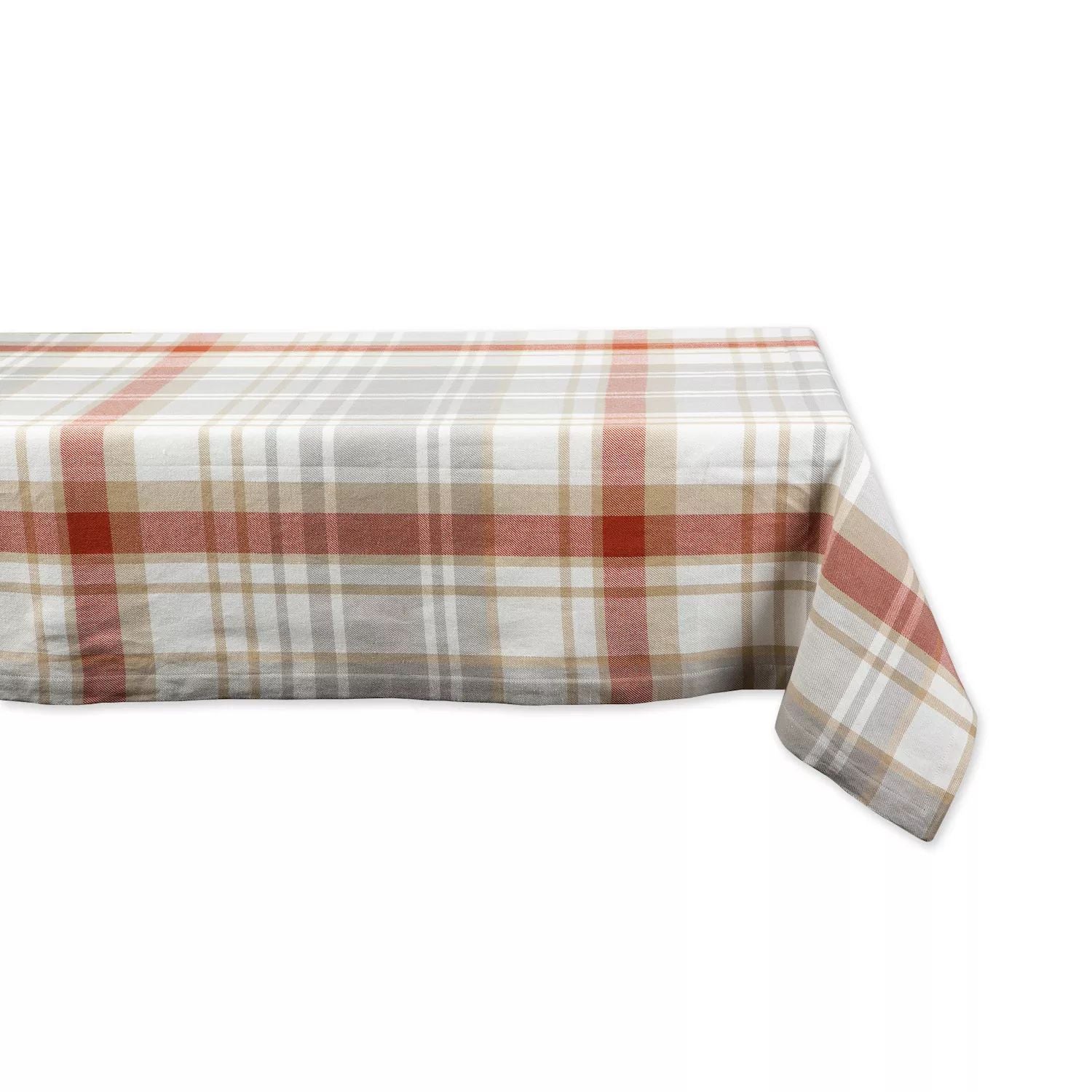 Red and White Checkered Decorative Tablecloth 60" x 120"