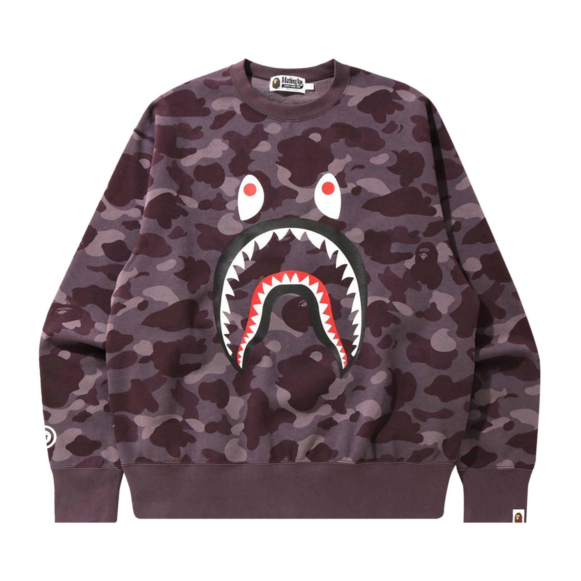 بنطال فضفاض من BAPE Color Camo Shark باللون العنابي