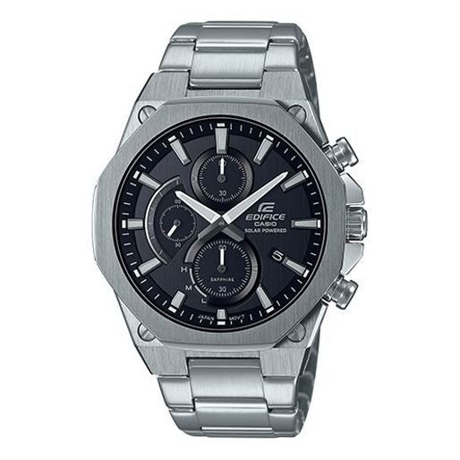 Watch CASIO Waterproof Sports EDIFICE Solar Powered Mens Black Analog, black